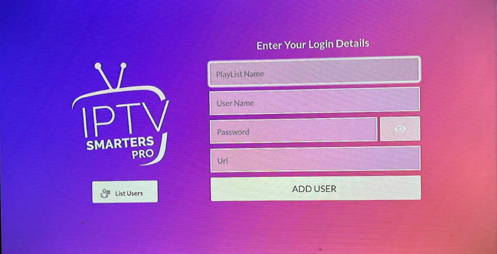 Setting up IPTV Smarters Pro for Megaott IPTV